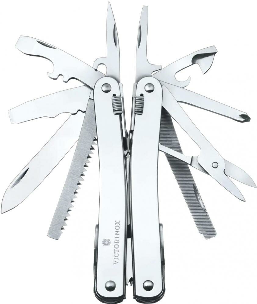 Мультитул VICTORINOX SwissTool Spirit X, 35 функций, серебристый [3.0235.l] - фото №10