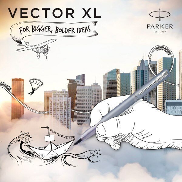 Ручка роллерн. Parker Vector XL (2159777) Green F черные подар.кор. - фото №16