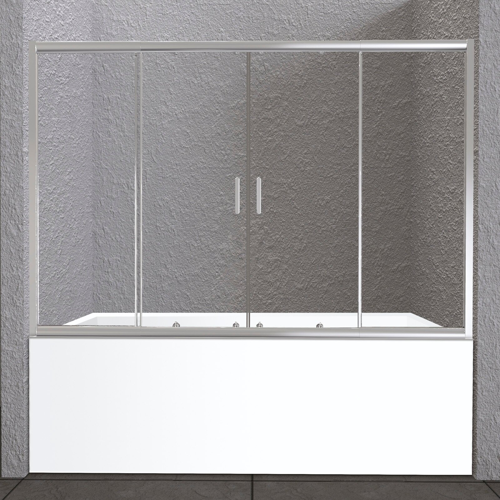 BelBagno Шторка на ванну BelBagno UNIQUE-VF-2-150/180-140-C-Cr