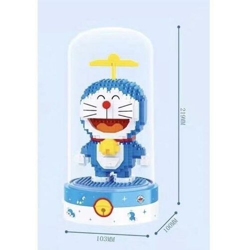 конструктор 3d из миниблоков balody doraemon котик радостный сидит 886 элементов ba16131 Конструктор 3D из миниблоков Balody LP Doraemon счастливый котик в колбе 619 элементов - BA210578