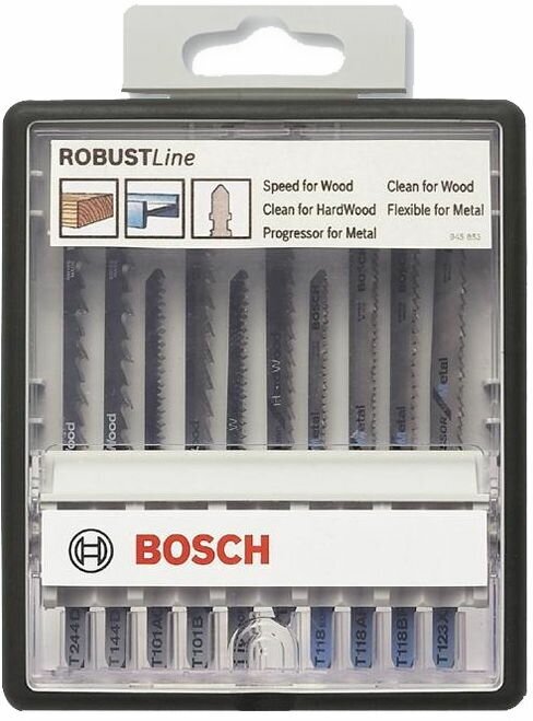 Набор пилок для электролобзика BOSCH Robust Line Wood and Metal (2607010542) 10 шт. - фотография № 6