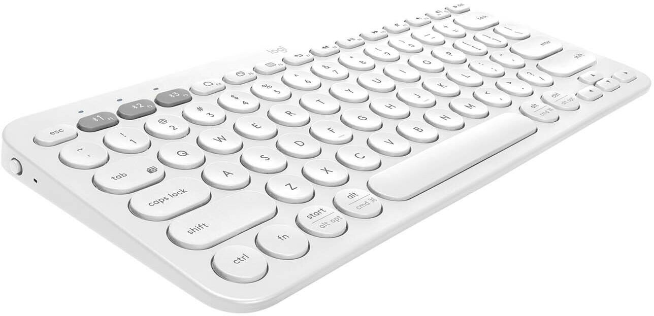 Клавиатура Logitech Keyboard K380 Dark Grey Wireless Bluetooth RTL, белый