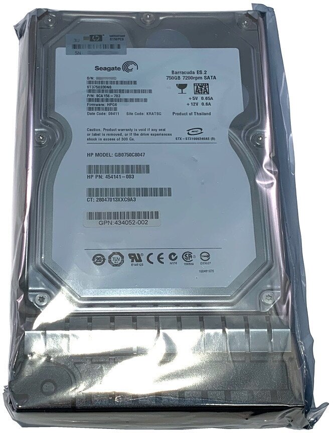 Жесткие диски HP Жесткий диск HP SATA 750Gb 7.2K MDL 432401-002