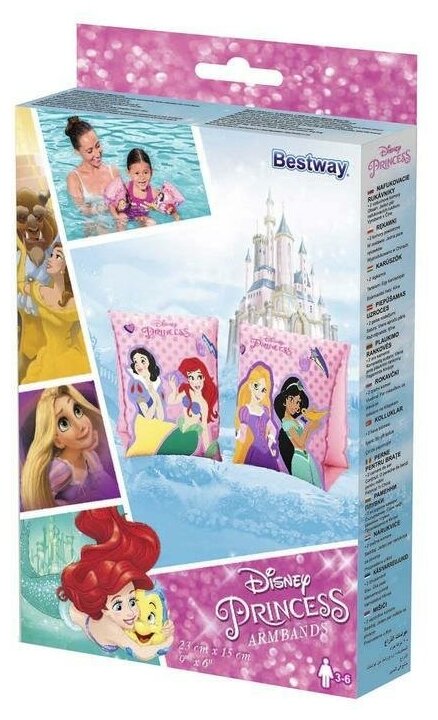 Bestway Надувные нарукавники Disney Princess, 3-6 лет, 23х15 см. - фото №13