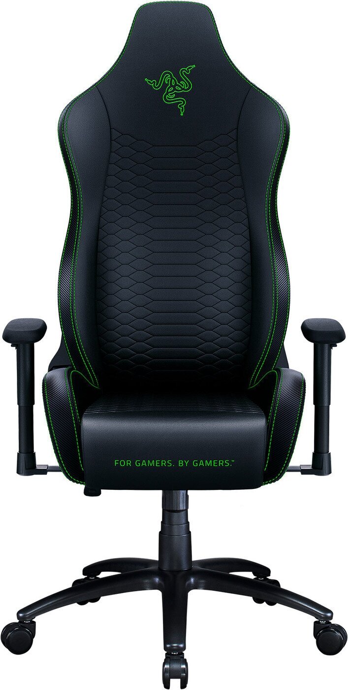 Компьютерное кресло Razer Iskur X игровое, обивка: искусственная кожа, цвет: черный/зеленый