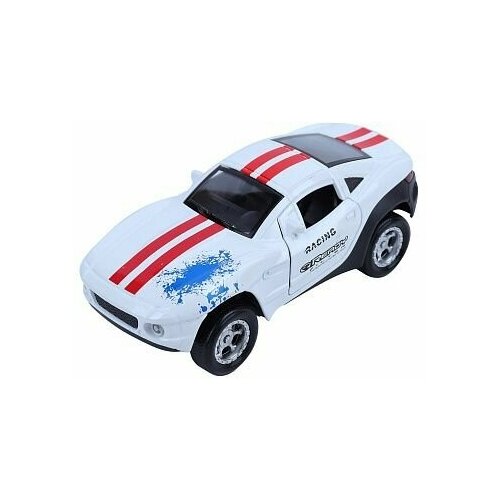 Автомобиль kings toy инерционный световые звуковые эффекты металлический белый 1:36