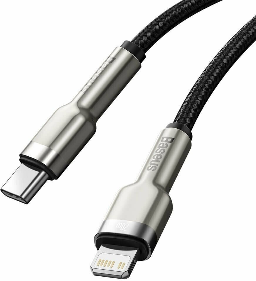 Кабель Baseus CATLJK-B01 Cafule Series Metal Data Cable Type-C to Lightning 20W 2m Black