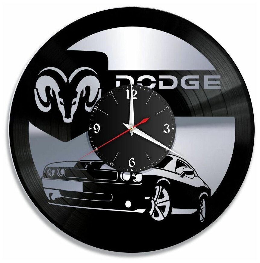 Часы из винила Redlaser "Dodge, Додж" VW-10413-2