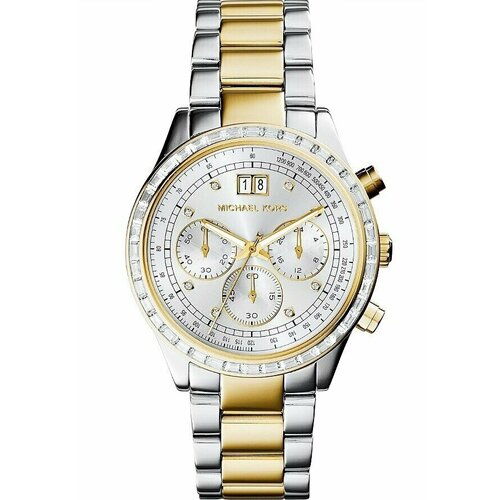 Наручные часы MICHAEL KORS Часы женские наручные Michael Kors серебро со стразами, золотой, серебряный