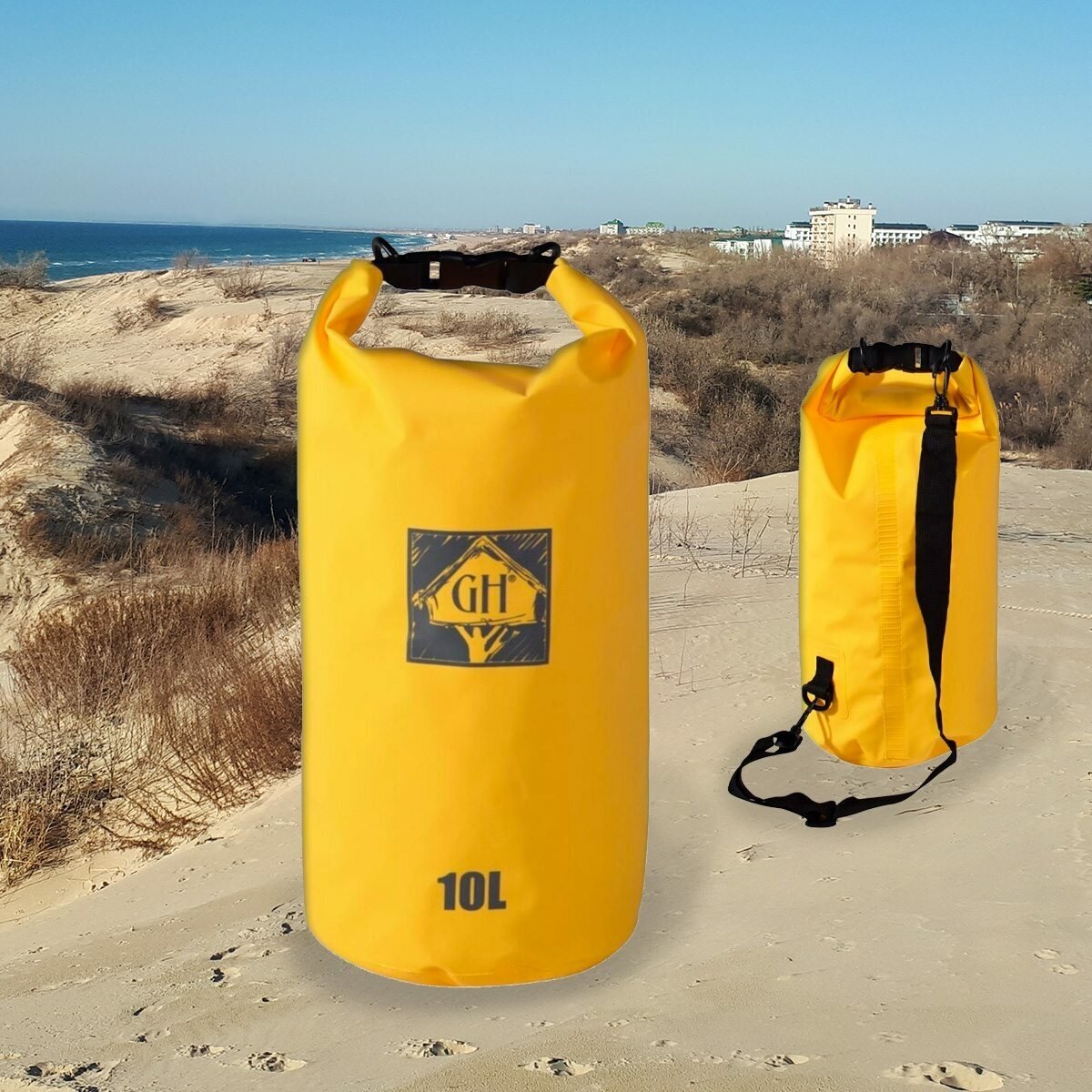 фото Сумка-гермомешок Greenhouse WPB-10L-Y, желтая, 10л