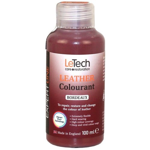 LeTech Краска для кожи Leather Colourant 100 мл, Bordeaux (бордовый)
