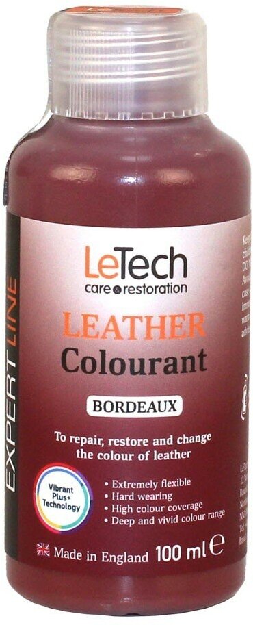 LeTech Краска для кожи Leather Colourant 100 мл, Bordeaux (бордовый) - фотография № 1