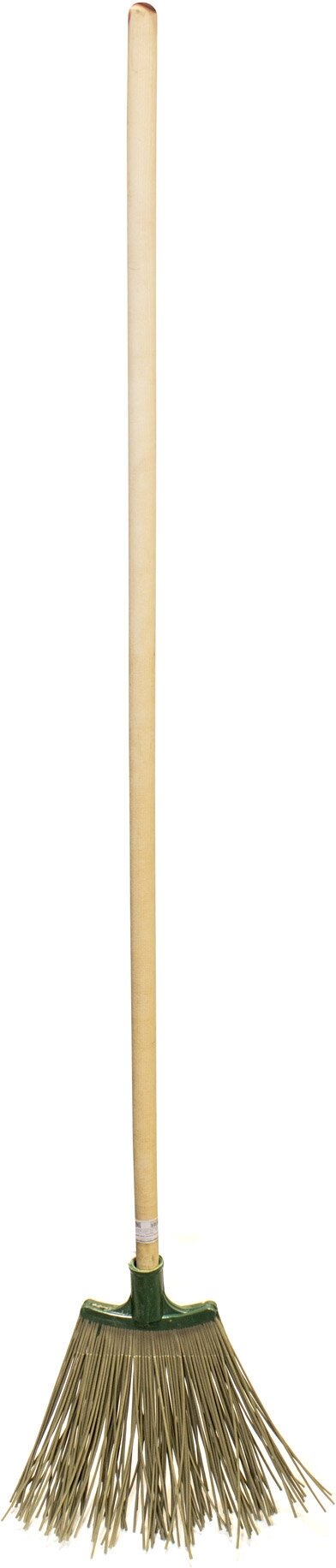 Метла синтетическая плоская Гном в сборе с деревянным черенком - фотография № 3