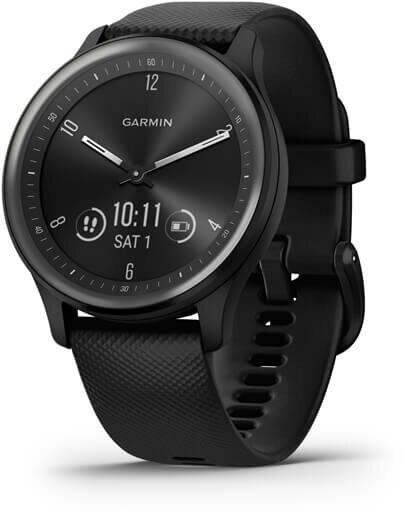Часы Garmin Vivomove Sport черный, серый безель, с силиконовым ремешком 010-02566-00
