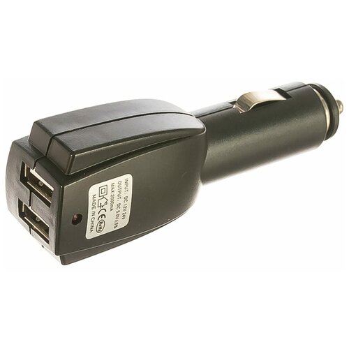 Автозарядка в прикуриватель 2xUSB (АЗУ) (5V, 1 000mA) REXANT,16-0237 азу ldnio dl c22 2 usb 5v 2 1a black