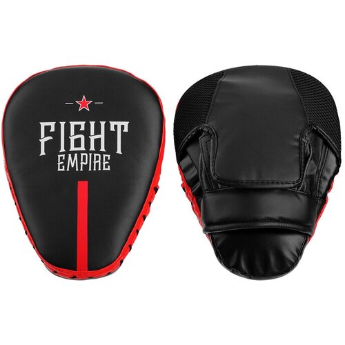 фото Лапа боксёрская fight empire pro, 1 шт, цвет чёрный/красный
