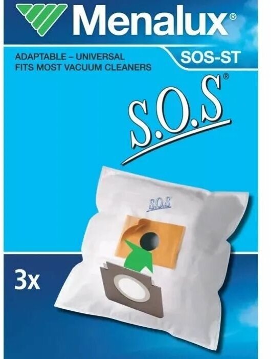 Menalux SOS-ST, универсальные мешки для пылесосов (3 штуки)