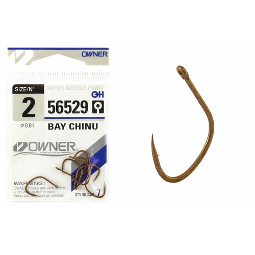 крючок рыболовный owner tenkara long d 6 bc уп 8шт Крючок рыболовный OWNER BAY CHINU № 6 BC (уп.9шт)