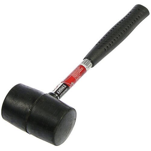 Киянка ЛОМ металлическая обрезиненная рукоятка черная резина 300 г 406₽