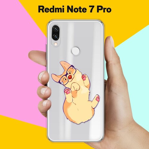 Силиконовый чехол Корги в очках на Xiaomi Redmi Note 7 Pro силиконовый чехол корги в очках на xiaomi redmi note 8 pro