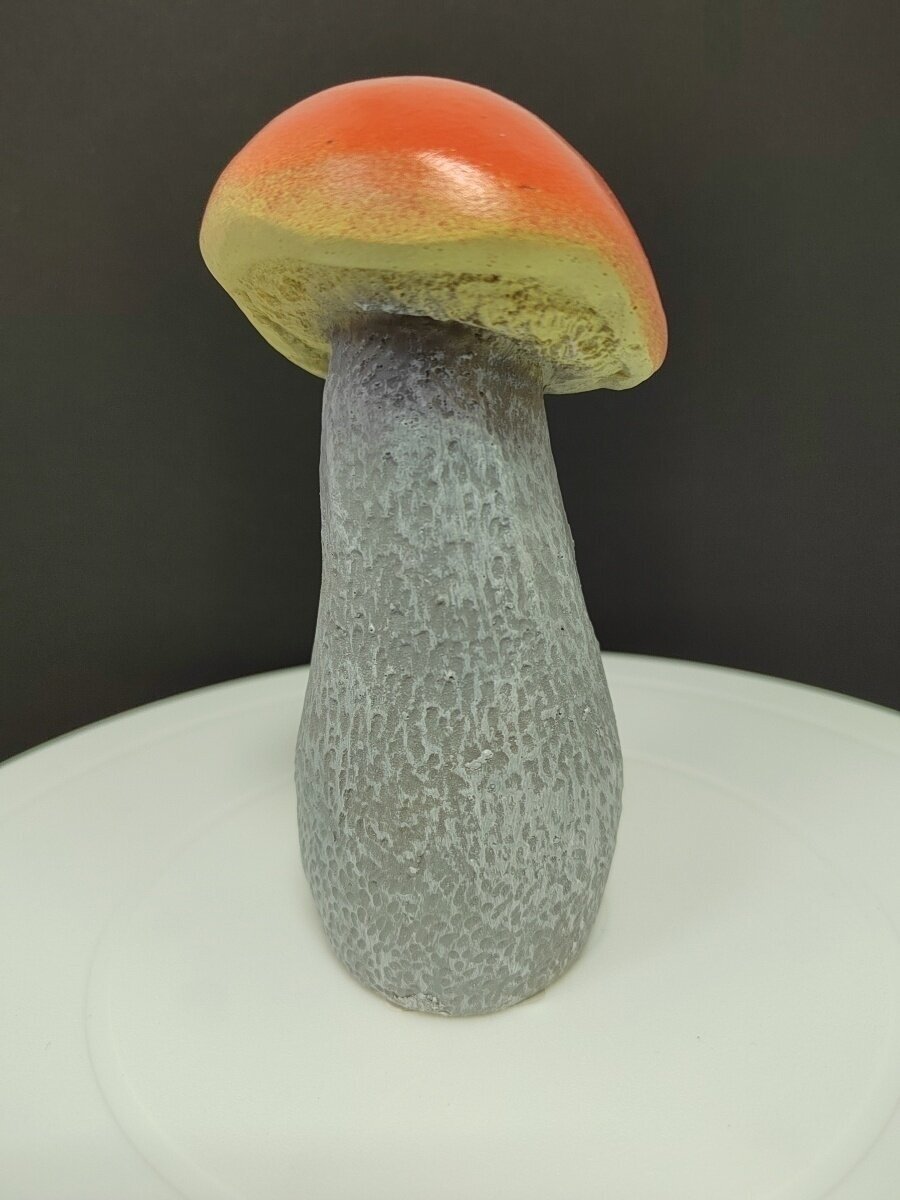 Фигурка садовая, декоративная фигура гриб подосиновик малый, полистоун,Россия, для дома , для дачи - фотография № 6