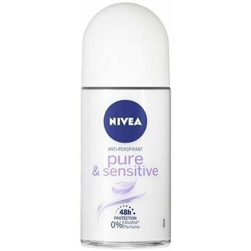 Шариковый антиперспирант NIVEA Pure & Sensitive 48 чаcов, 50 мл (Из Финляндии)