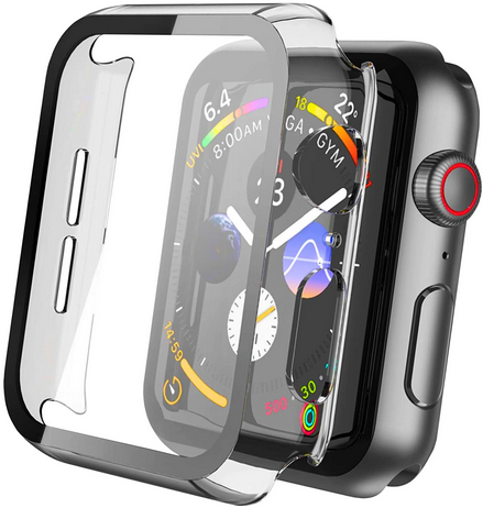 Чехол для часов Apple Watch 4/5/SE/6 44 мм (прозрачный) - Противоударный Кейс Бампер с технологией IPS, для защиты от падений, царапин, пыли и грязи