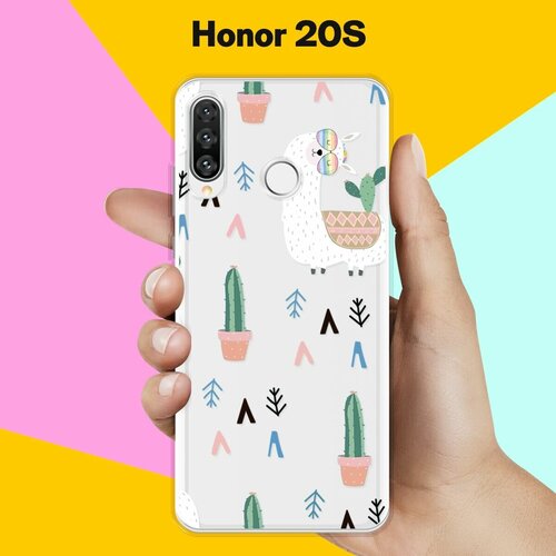 Силиконовый чехол на Honor 20S Лама / для Хонор 20С силиконовый чехол лама в очках на honor 20s