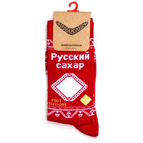 фото Носки booomerangs, размер 40-45, красный, белый