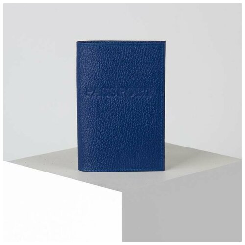 Обложка для паспорта , синий обложка для паспорта stoneguard натуральная кожа синий