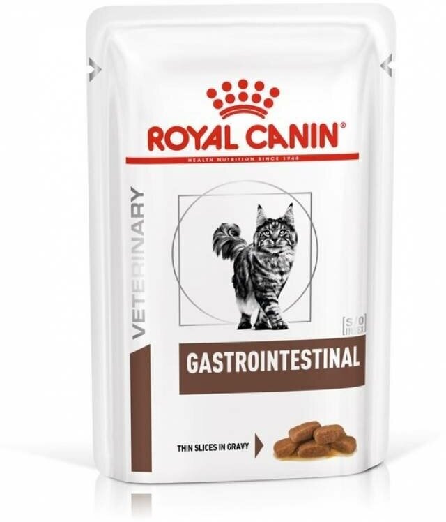 Royal Canin gastrointestinal при проблемах с ЖКТ 12шт.×85 г (кусочки в соусе)