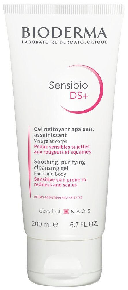 Bioderma гель пенящийся очищающий Sensibio DS+, 200 мл