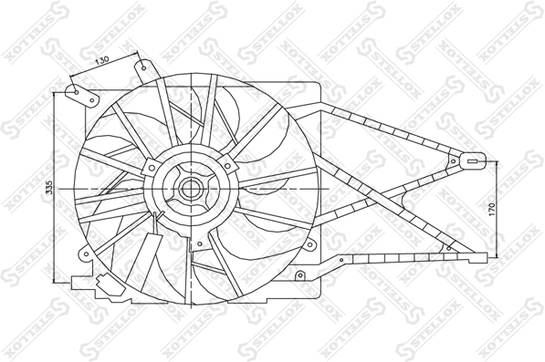 Вентилятор охлаждения Opel Astra Zafira Stellox 29-99321-SX