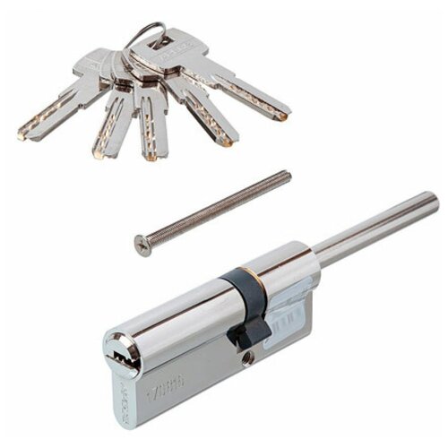 Цилиндр (Личинка замка) Apecs SM-75(30S/45)-S/65-NI, никель, ключ-шток длинный
