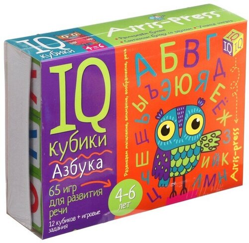 Умные кубики «Азбука. 65 игр для развития речи», 12 штук