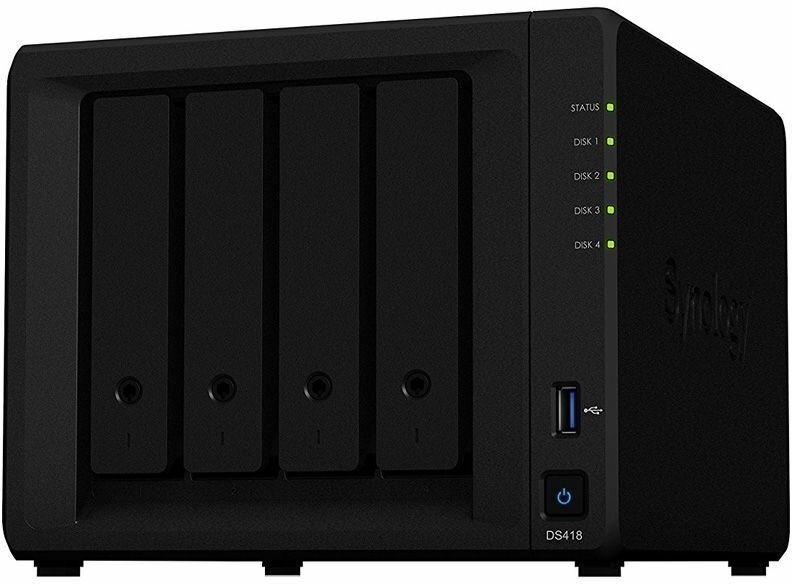 Сетевое хранилище Synology Original DS418, 4-bay, настольный