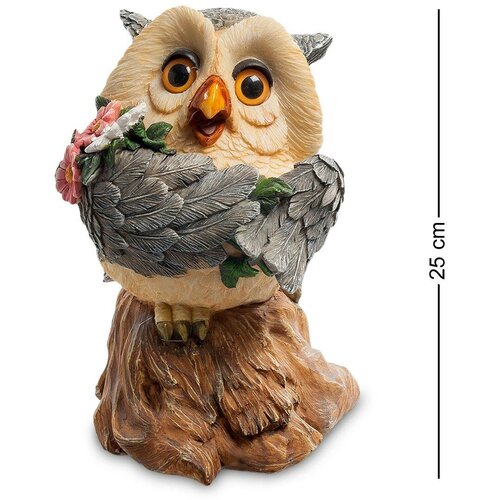 Копилка Сова с букетом цветов