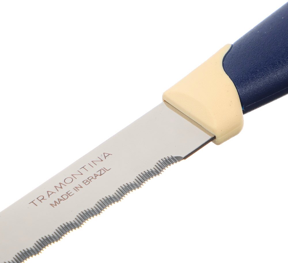 Tramontina Multicolor Нож кухонный с зубцами 12.7 см, блистер, 2 шт.