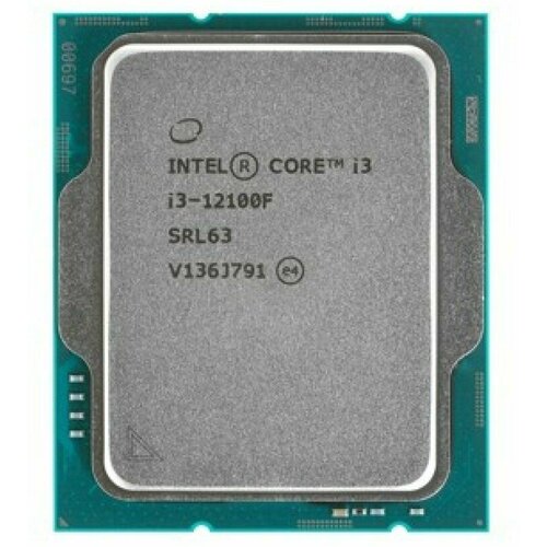 Процессор Intel Core i3-12100F (Alder Lake, 4C/8T, 3.3/4.3GHz, 12MB, 58/89W) OEM