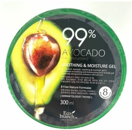 Eco Branch Гель для лица и тела успокаивающий и увлажняющий с авокадо 300мл