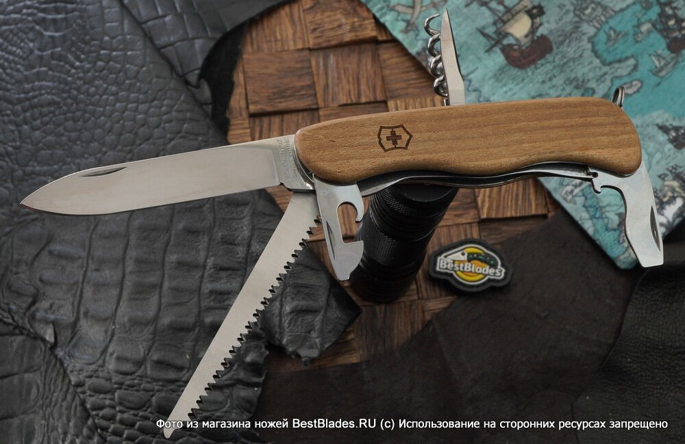 Нож перочинный Victorinox FORESTER WOOD (0.8361.63) 111мм 10функций дерево - фото №20