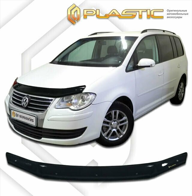 Дефлектор капота для Volkswagen Touran 2006-2010 Classic черный