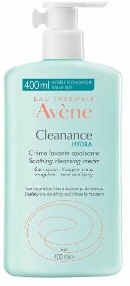 Крем для проблемной кожи лица и тела очищающий успокаивающий Hydra Cleanance Avene/Авен фл. 400мл