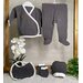Комплект одежды  Misimosi для мальчиков, рукавицы и ползунки и рубашка и шапка, нарядный стиль, подарочная упаковка, без карманов, размер 56, черный