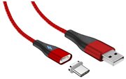 Кабель USB 2.0 - Type C JETACCESS JA-DC39 1м красный (опл, USB/Type-C, Magnet, QC,3A)