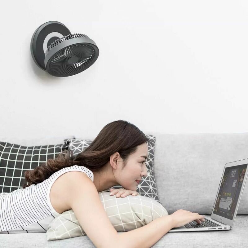 Изображение Настольный вентилятор с аккумулятором Xiaomi EDON E808 Серый