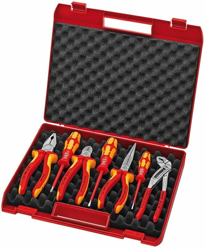 RED Electro 2 Чемодан c инструментом пластиковый VDE, 7 пр. Knipex