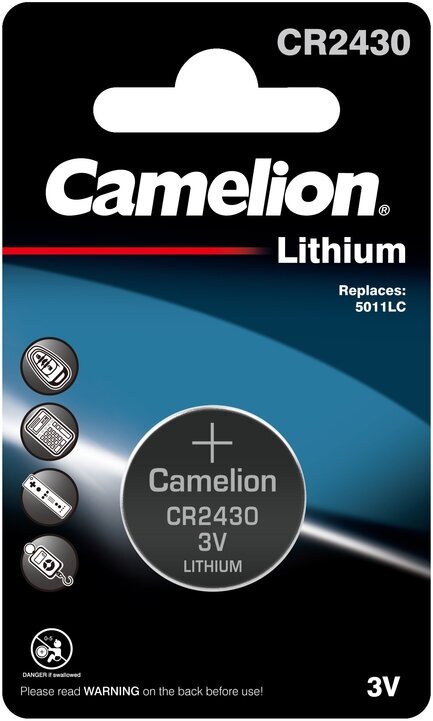 Батарейка литевая Camelion CR2430 BL-1 3V