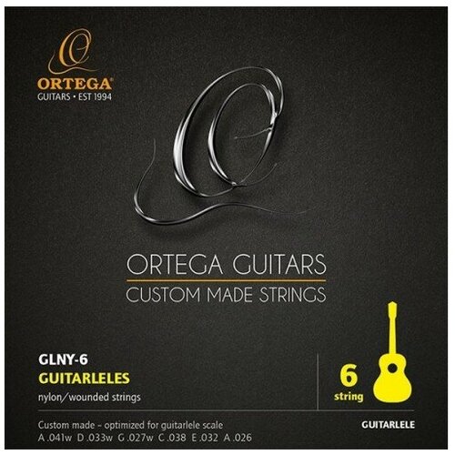Струны для гитарлеле, Ortega GLNY-6 - (26-41) glny 6 комплект струн для гитарлеле ortega