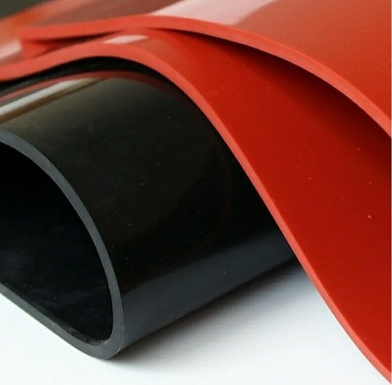 Термостойкая силиконовая резина 100х100х5 мм кирпичный/Силикон листовой/Для изготовления прокладок/Siliconium - фотография № 3